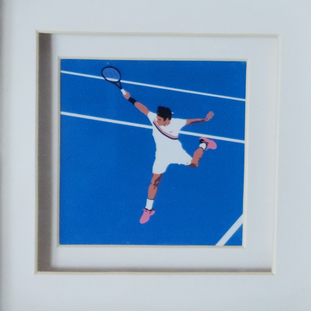 Roger Federer Framed Print, 6x6 Frame